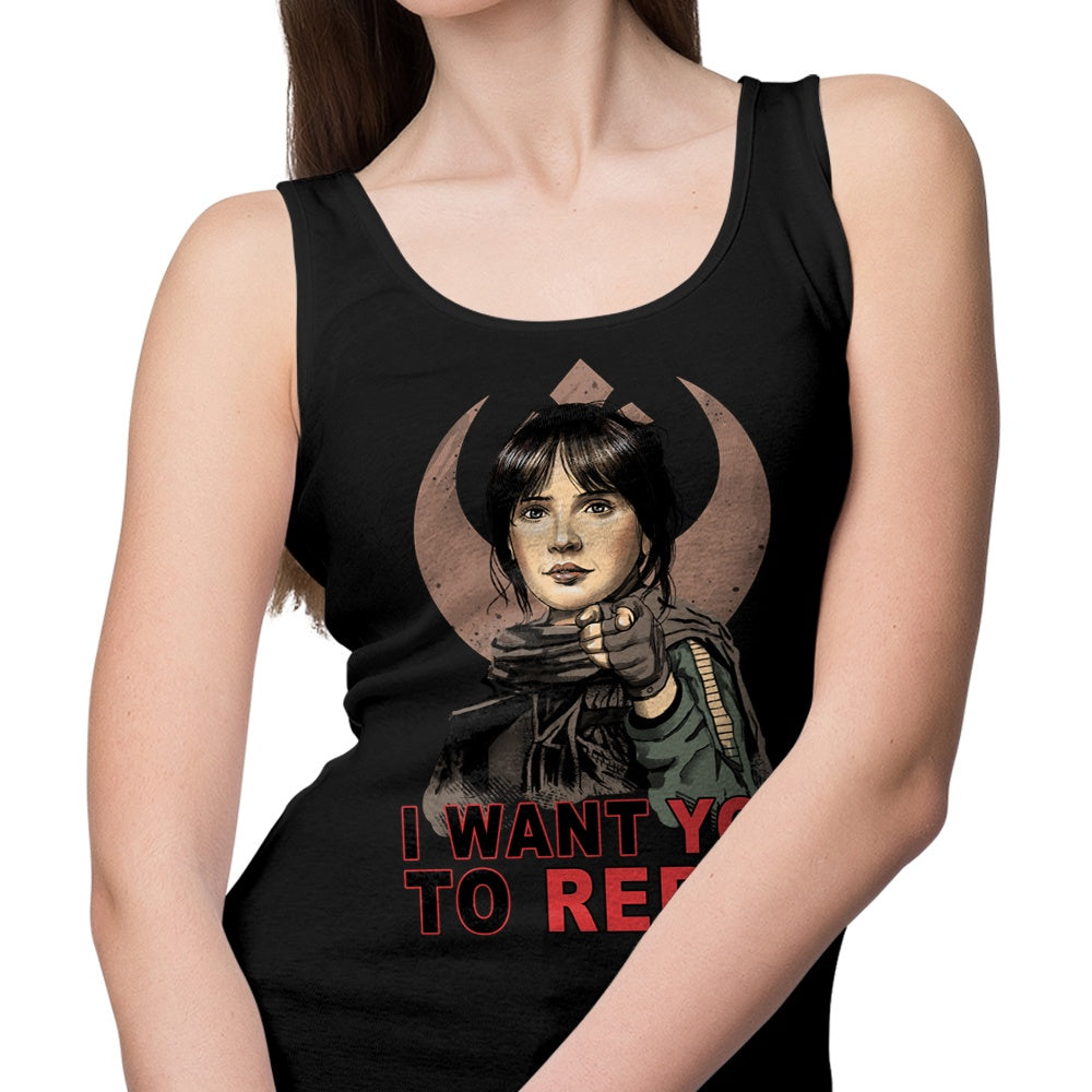 XENOS 'I Want You to Rebel' Stylish Men's and Women's Unisex Tank Top