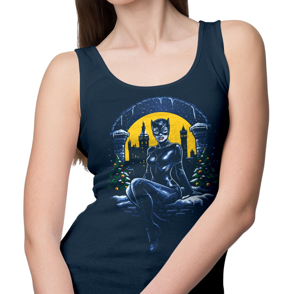 Adorable Christmas Kitty-themed Tank Top for Festive Season