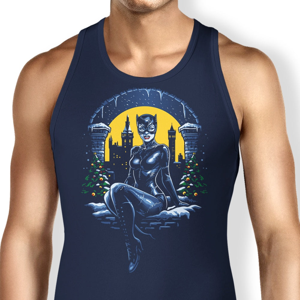 Adorable Christmas Kitty-themed Tank Top for Festive Season