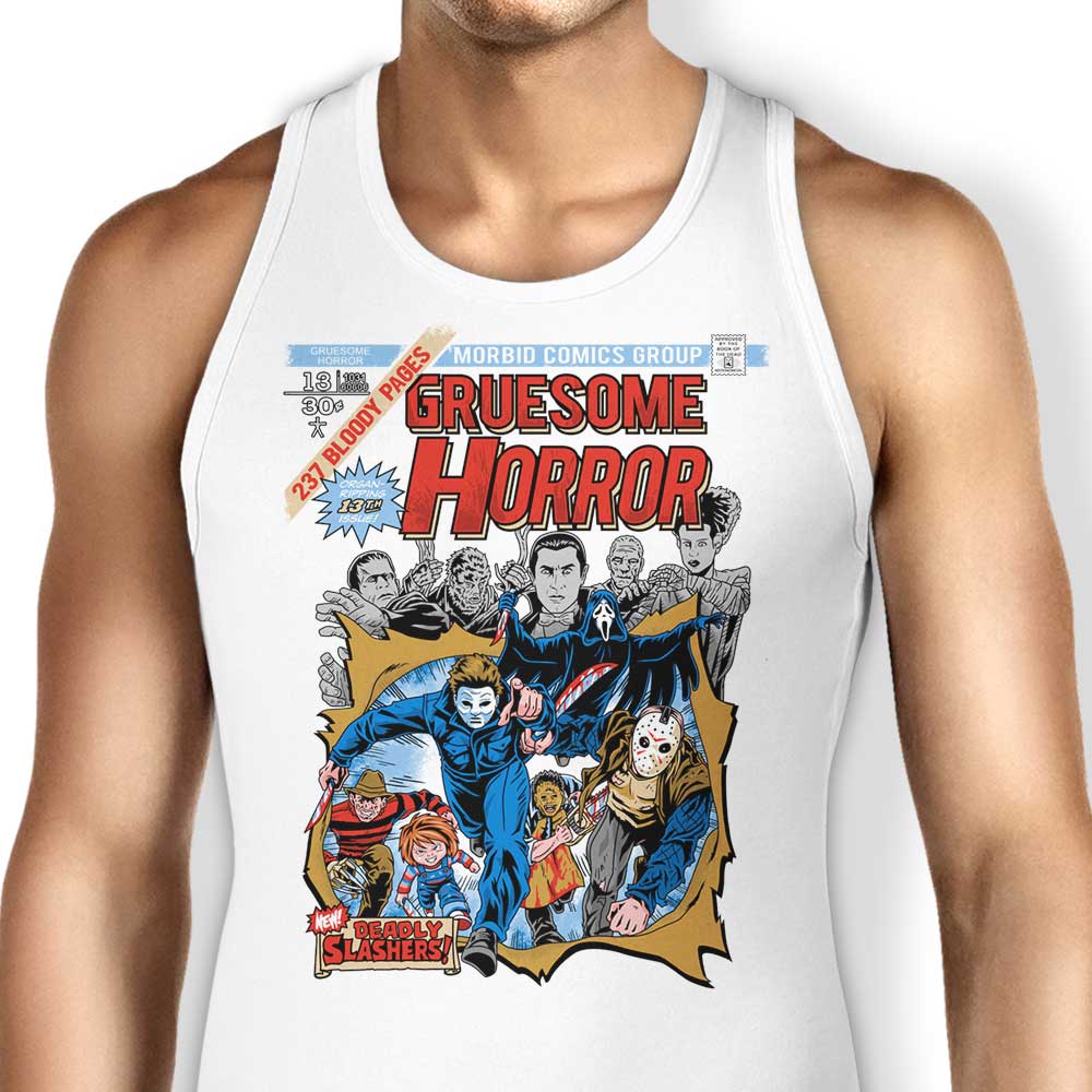 Gruesome Horror-themed Men's and Women's Tank Top for Fashion Lovers