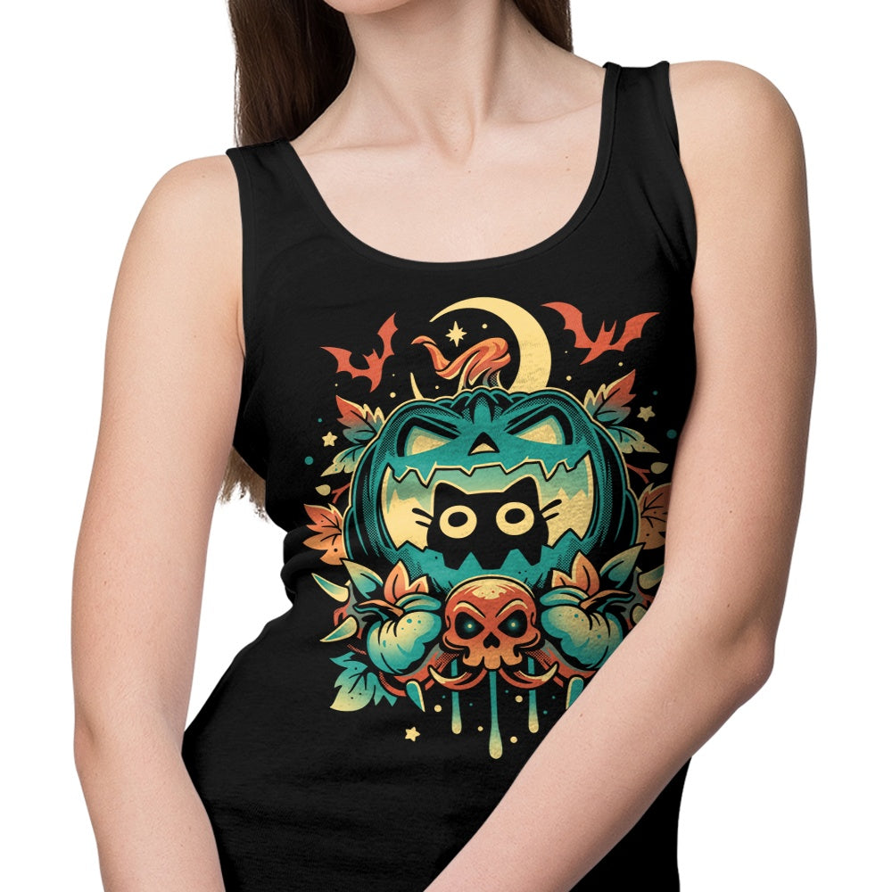 Episode 11 - The Spooky Halloween Cat Design Tank Top for a Stylish Look