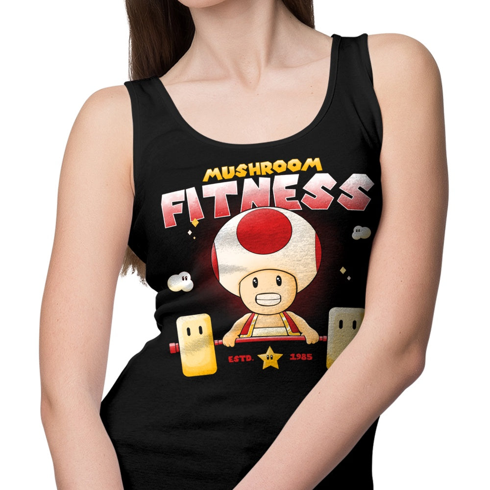 Mushroom-themed Fitness Tank Top for Workout Enthusiasts