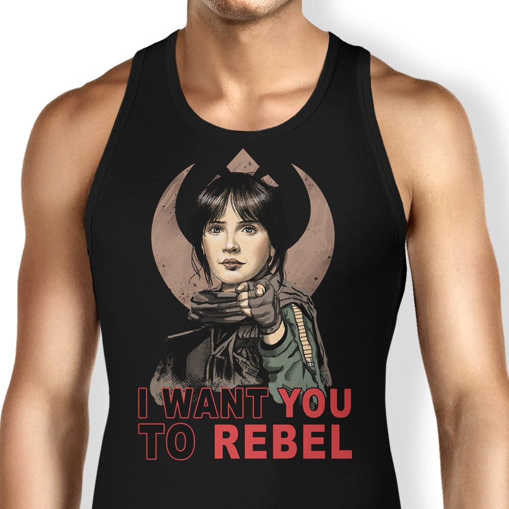 XENOS 'I Want You to Rebel' Stylish Men's and Women's Unisex Tank Top