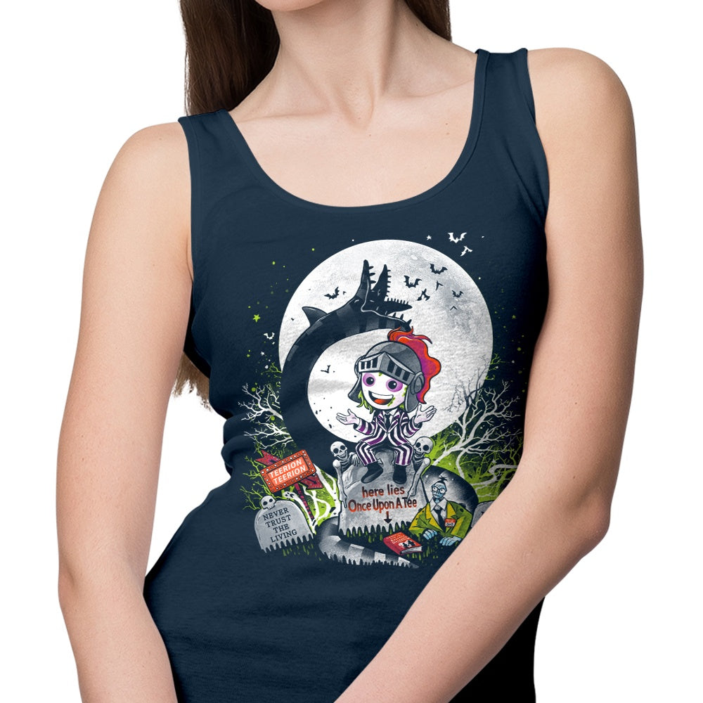 A Stylish 'Here Lies OUAT' Tank Top for Fashion Enthusiasts