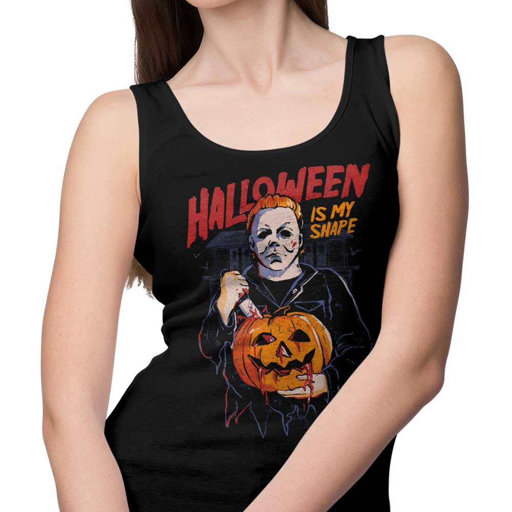 Halloween Themed Fashion - 'Halloween is My Shape' Tank Top for Trendy Wear