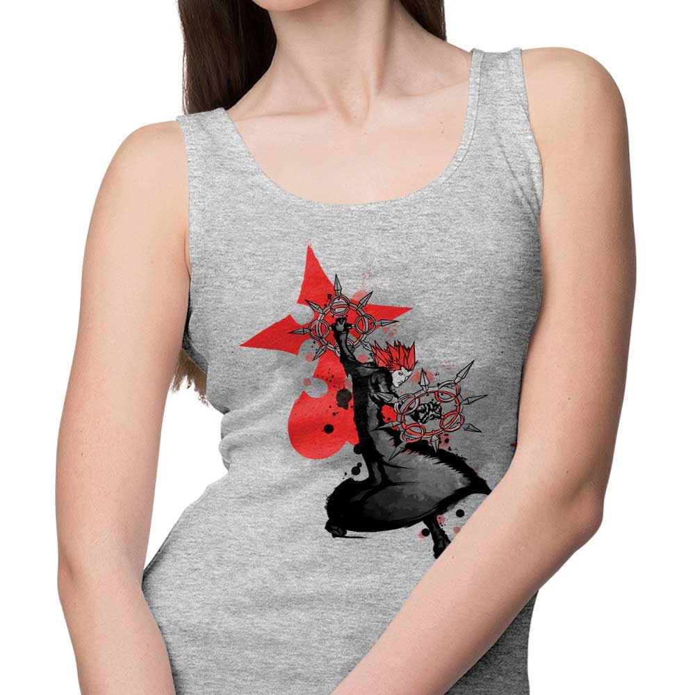 Soulkr's Dancing Flames Sumi-e Design Men's and Unisex Women's Tank Tops