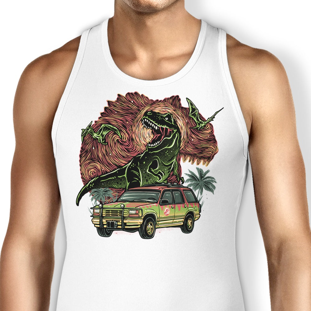Glitchygorilla's Dinosaur Expedition-themed Tank Top for Adventure Lovers