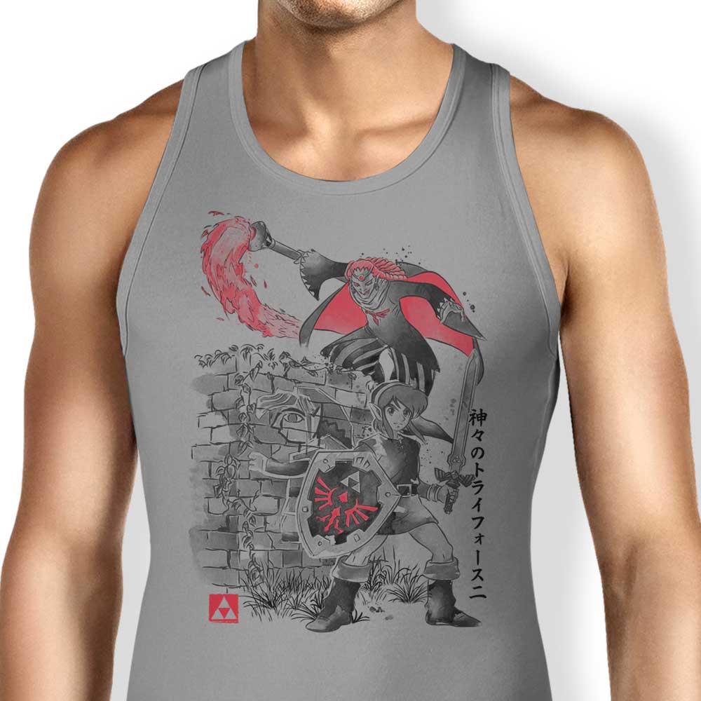 Comfortable Between Worlds Sumi-e Unisex and Women's Tank Tops