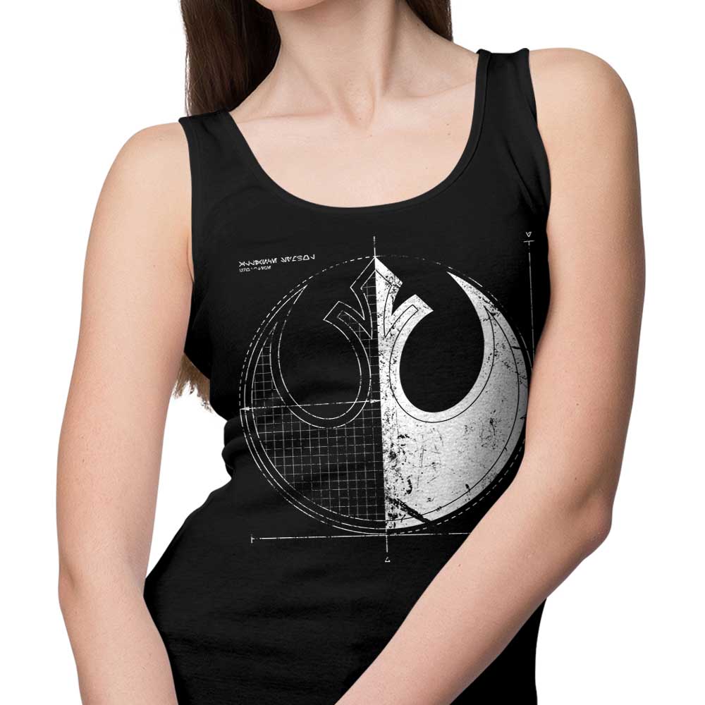 Rebellion Blueprint Women's Fashion Tank Top for Trendy Wear