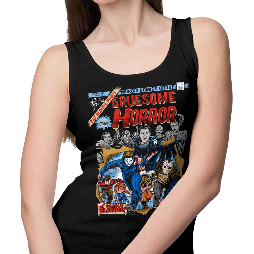 Gruesome Horror-themed Men's and Women's Tank Top for Fashion Lovers