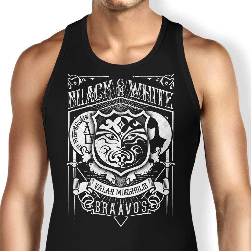 Stylish Vintage Black and White Cotton Tank Tops for Men and Women