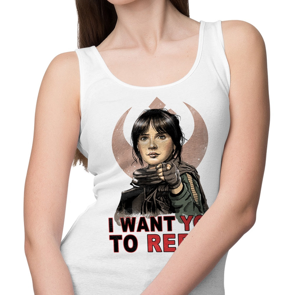 XENOS 'I Want You to Rebel' Stylish Men's and Women's Unisex Tank Top