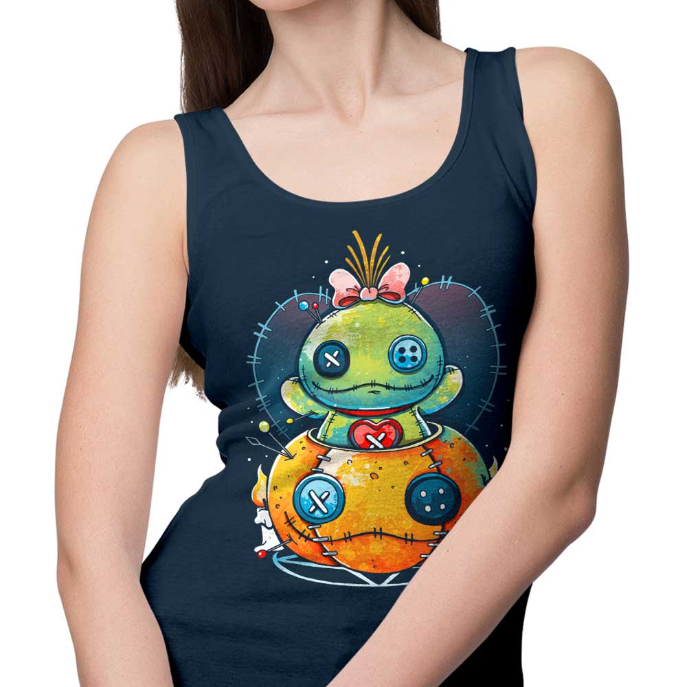 Vallina84's Unique Voodoo Pumpkin Design Tank Top