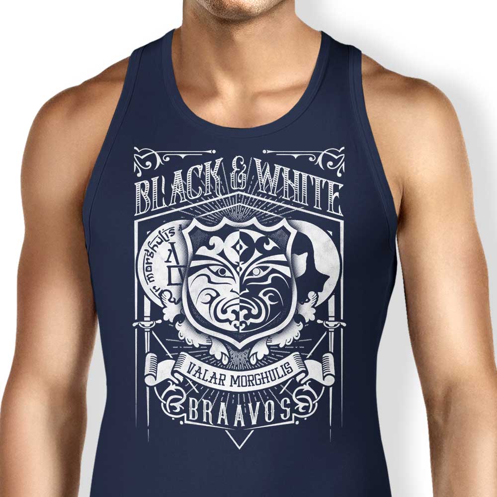 Stylish Vintage Black and White Cotton Tank Tops for Men and Women
