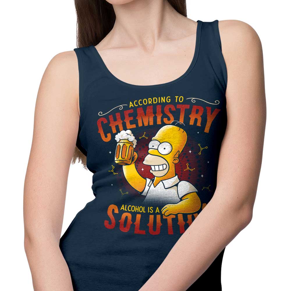 Edu.ely's Comfortable 'Alcohol is a Solution' Tank Tops for Men and Women