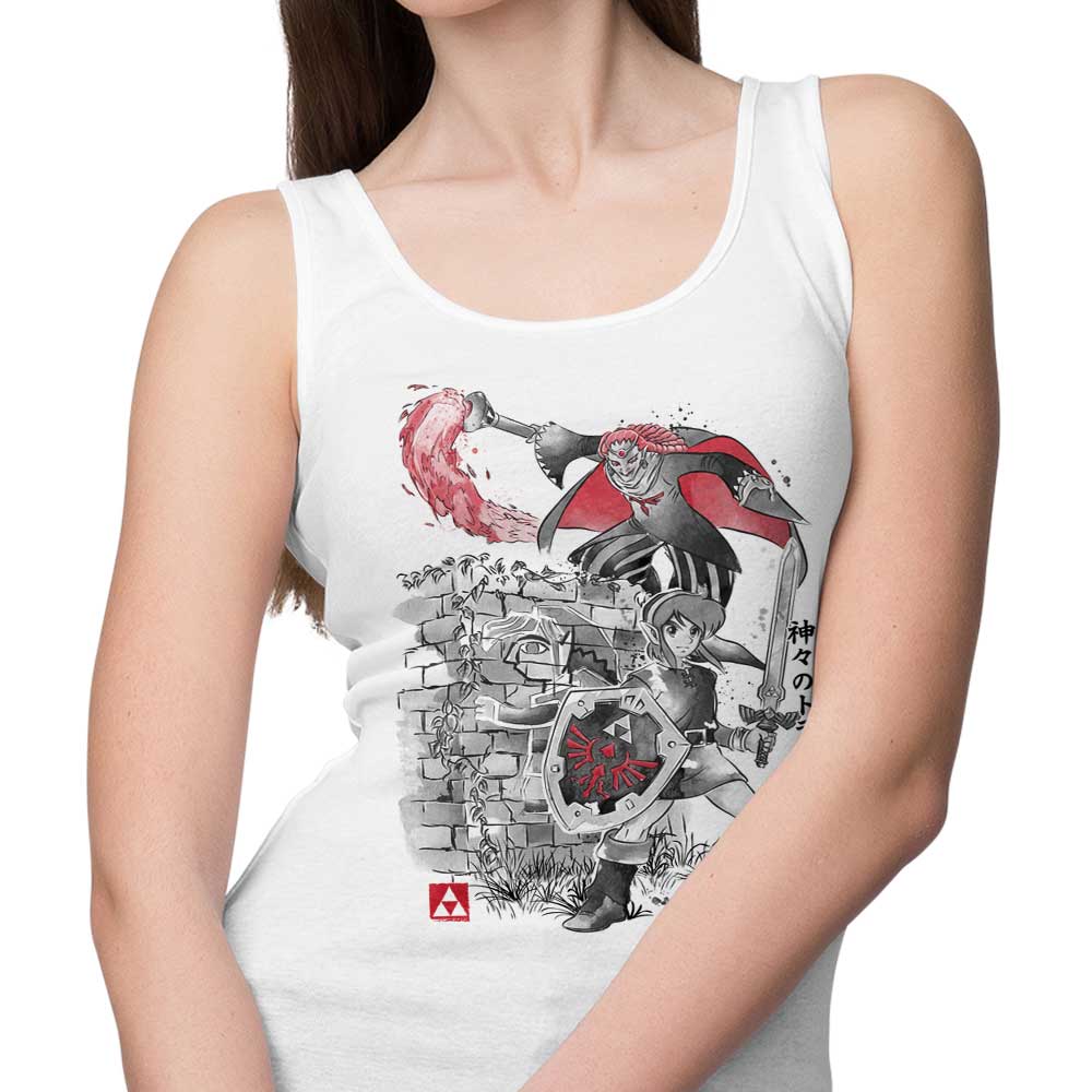 Comfortable Between Worlds Sumi-e Unisex and Women's Tank Tops