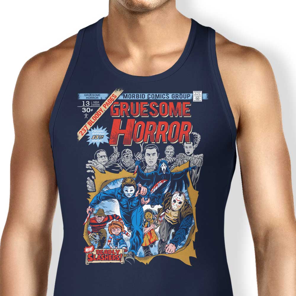 Gruesome Horror-themed Men's and Women's Tank Top for Fashion Lovers