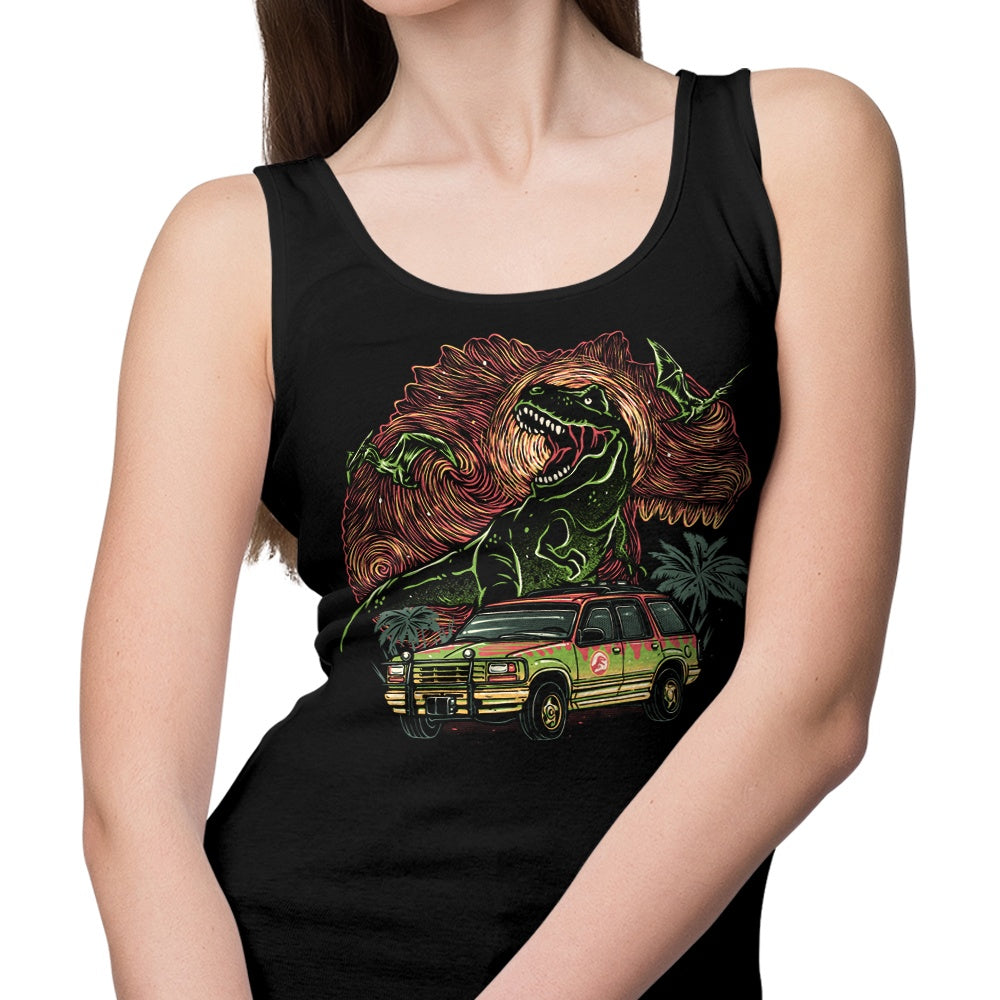Glitchygorilla's Dinosaur Expedition-themed Tank Top for Adventure Lovers