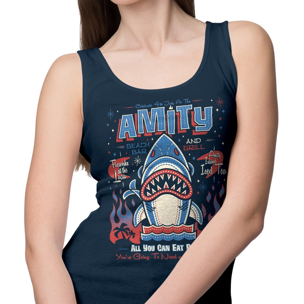 Shark Tiki Design Men's Tank Top for Casual Wear