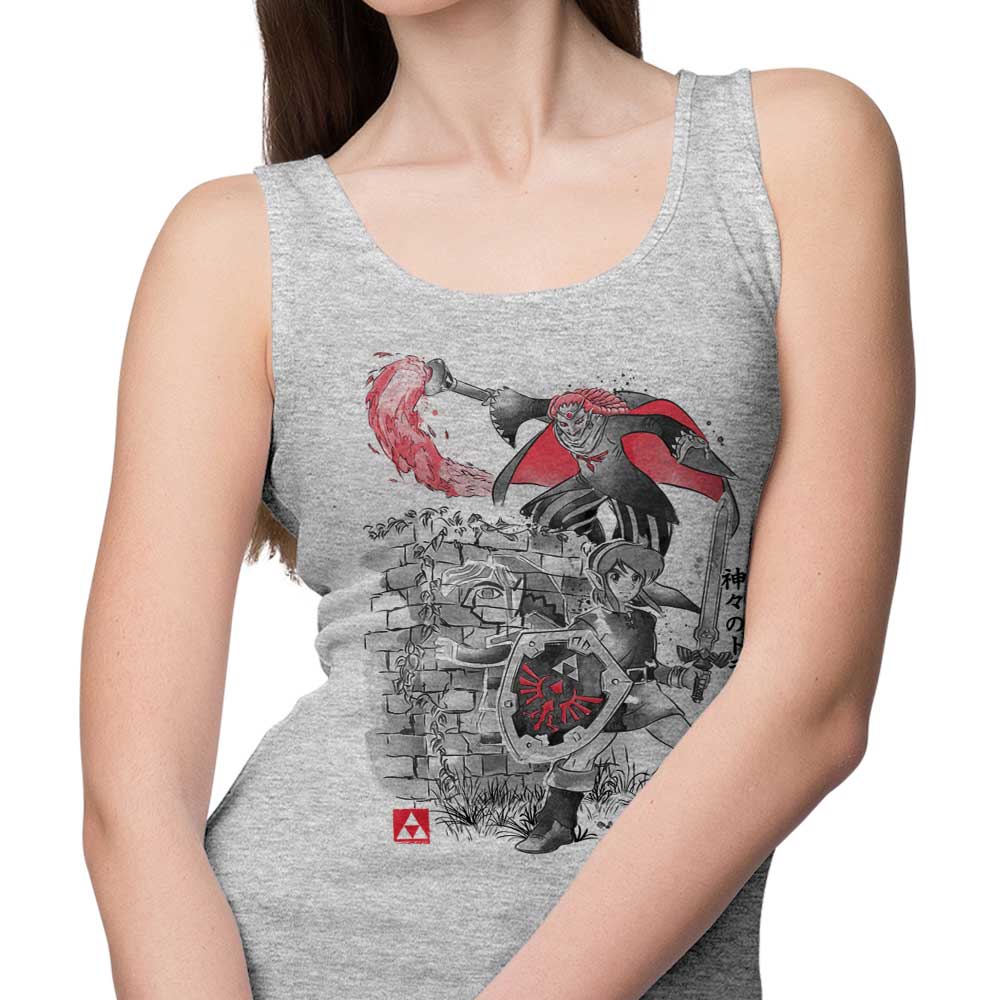 Comfortable Between Worlds Sumi-e Unisex and Women's Tank Tops