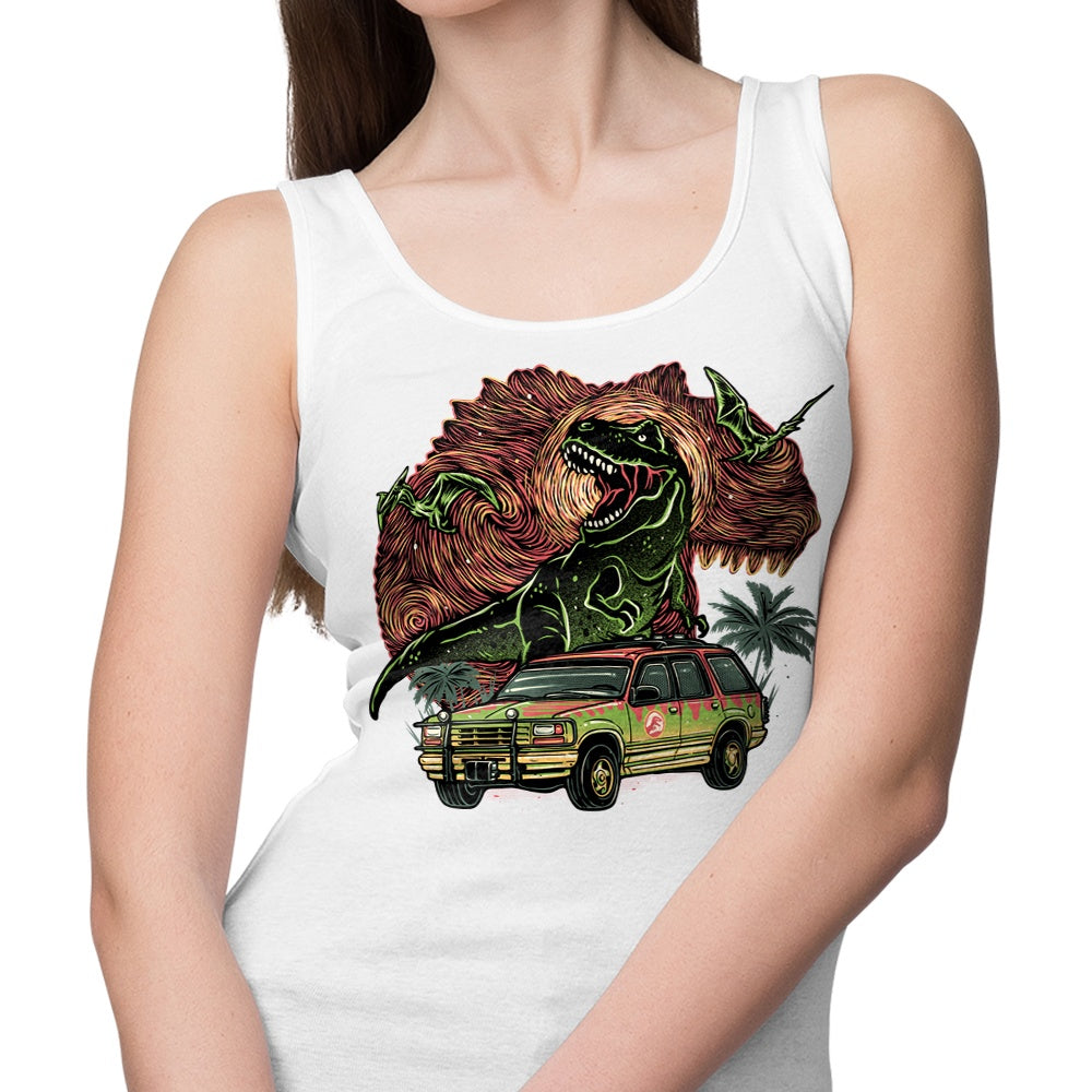 Glitchygorilla's Dinosaur Expedition-themed Tank Top for Adventure Lovers