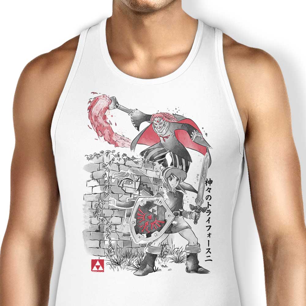 Comfortable Between Worlds Sumi-e Unisex and Women's Tank Tops