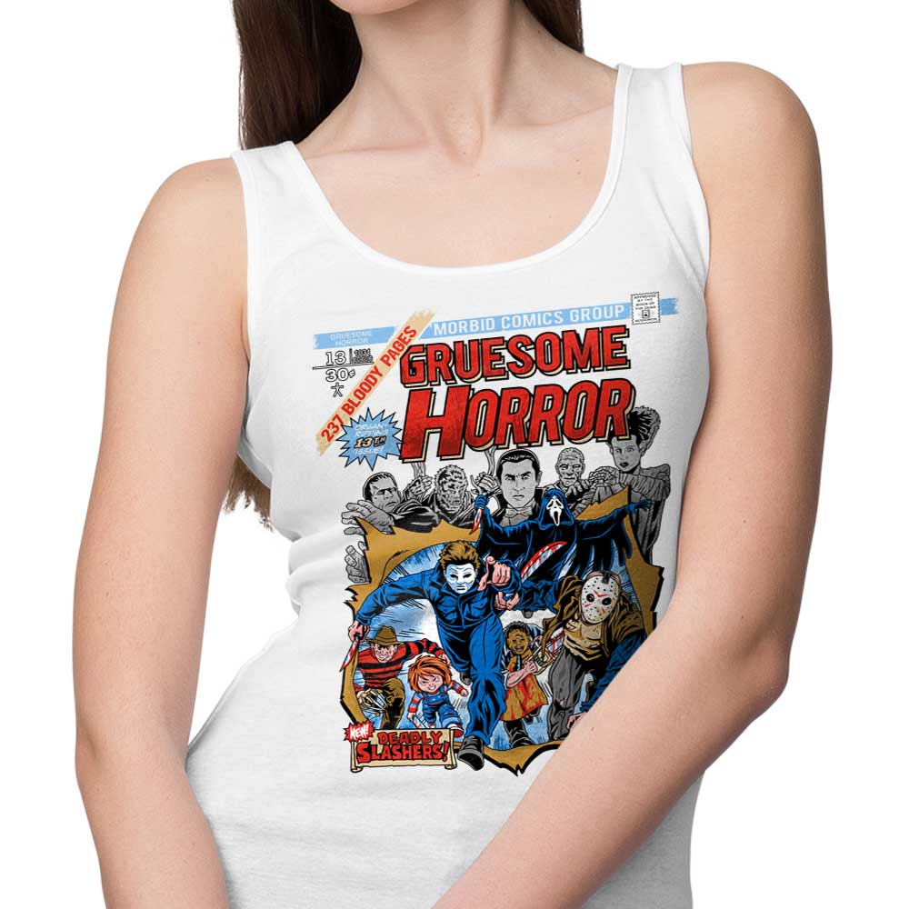 Gruesome Horror-themed Men's and Women's Tank Top for Fashion Lovers