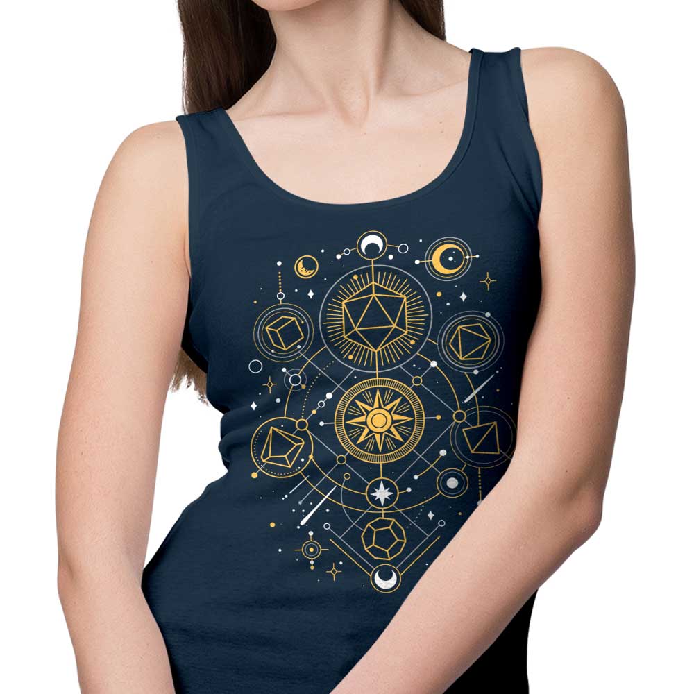 Enchanting Mystical Dice Chart Tank Top for Fashion Lovers