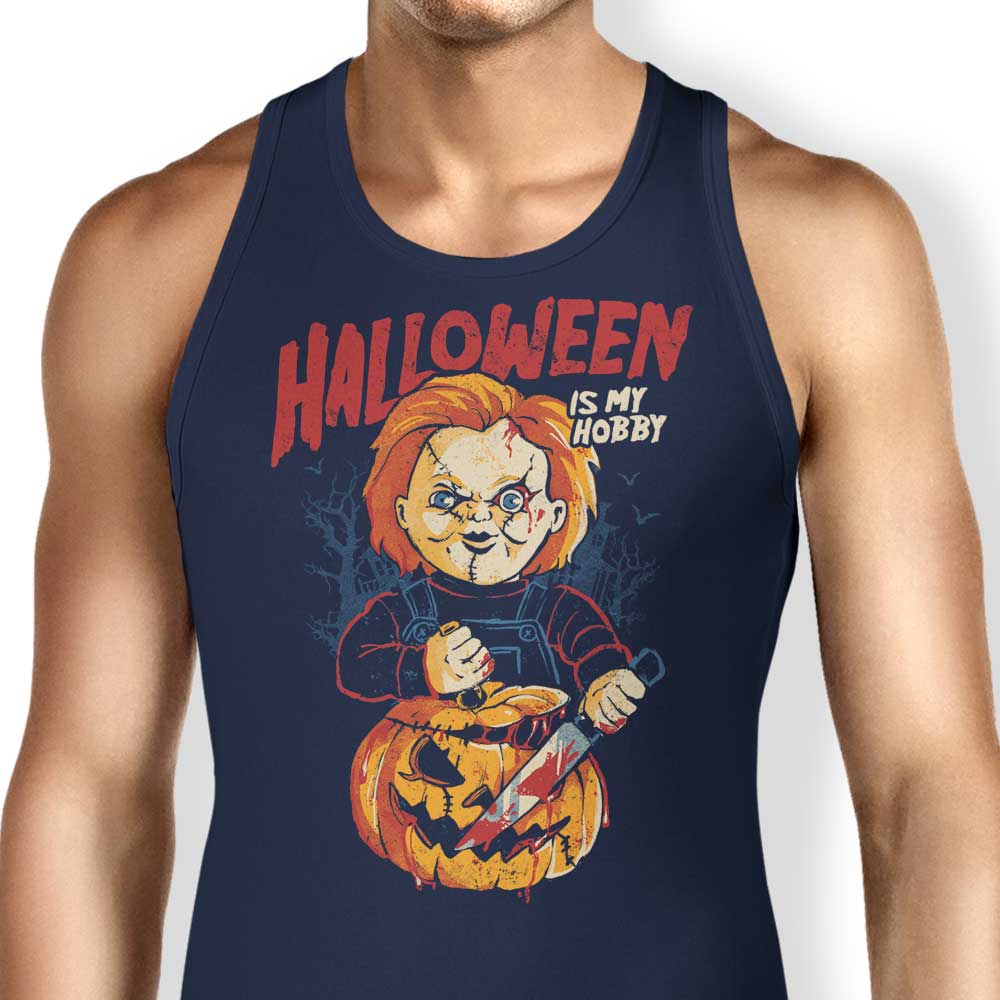 A Tank Top with the Slogan 'Halloween is My Hobby'