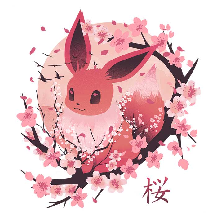 Adorable Sakura Eevee Design Tank Top for Fashion Lovers