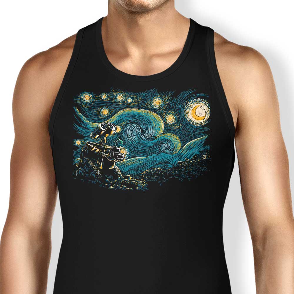 Cosmic Starry Robot Tank Top by Ddjvigo